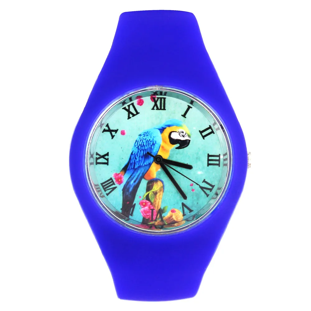 Parrot Birds Macaw Colorful Pet Bird Pattern Women Men Fashion Silicone Band Sport Quartz Wrist Watch
Parrot Birds Macaw Colorful Pet Bird Pattern Women Men Fashion Silicone Band Sport Quartz Wrist Watch