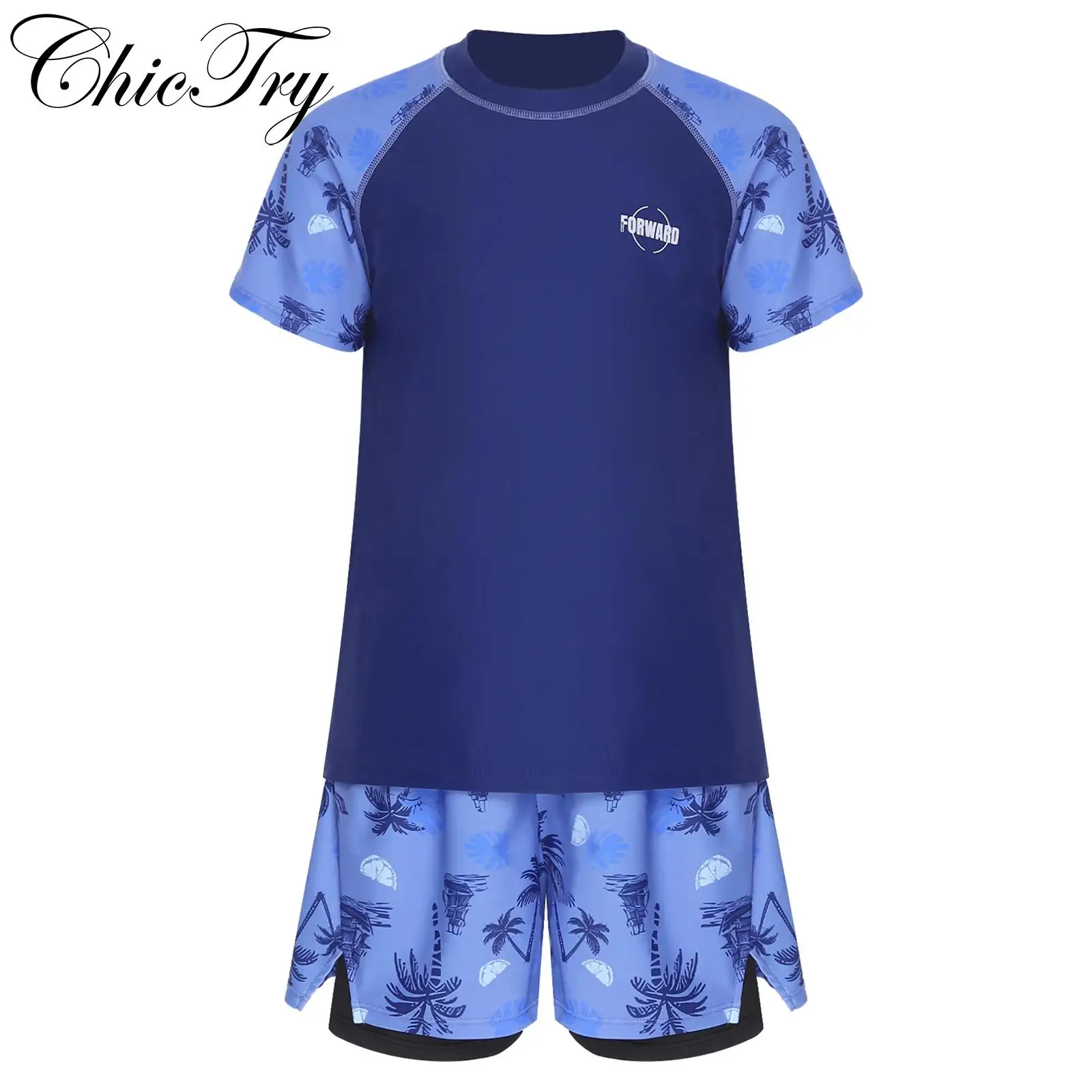 Kids Boys Swim Sets Rash Guard Swimsuit Coconut Tree Printed Sun Protection Bathing Suit Swimwear Short Sleeves Top with Shorts
Kids Boys Swim Sets Rash Guard Swimsuit Coconut Tree Printed Sun Protection Bathing Suit Swimwear Short Sleeves Top with Shorts
