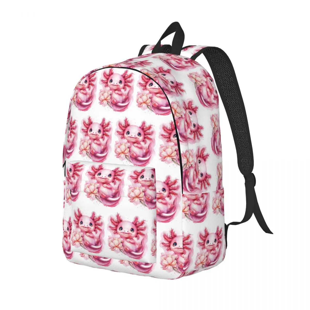 Cartoon Pink Axolotl Salamander And Pink Flowers Backpack Daypack Children BookBag School Bag Shoulder Bags for Men Women
Cartoon Pink Axolotl Salamander And Pink Flowers Backpack Daypack Children BookBag School Bag Shoulder Bags for Men Women