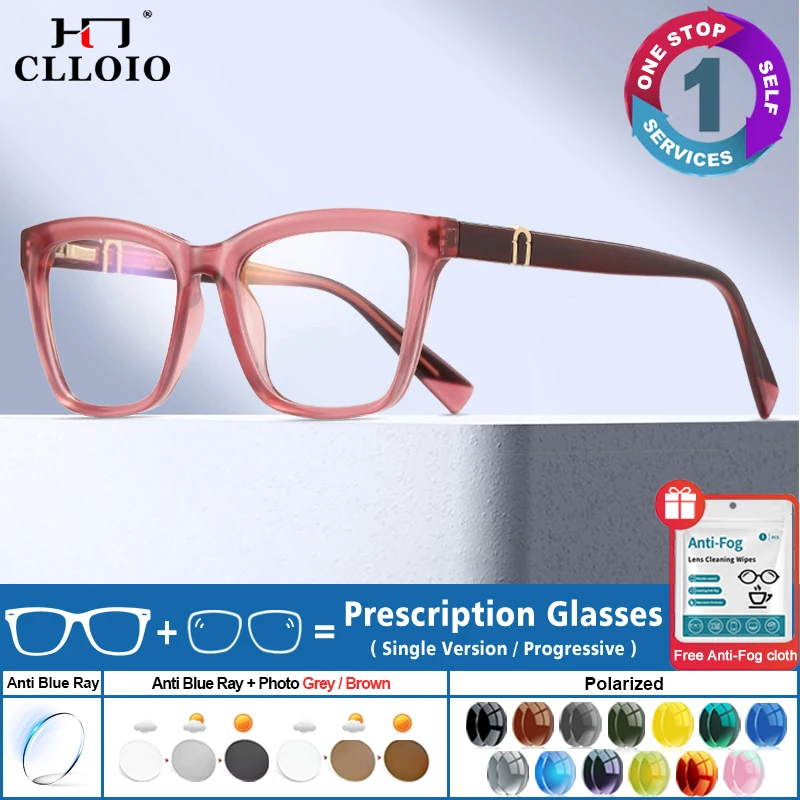 CLLOIO Fashion Retro Square Anti Blue Light Frames Women's Multifocal Reading Prescription Glasses Men Driving Myopia Sunglasses
CLLOIO Fashion Retro Square Anti Blue Light Frames Women's Multifocal Reading Prescription Glasses Men Driving Myopia Sunglasses