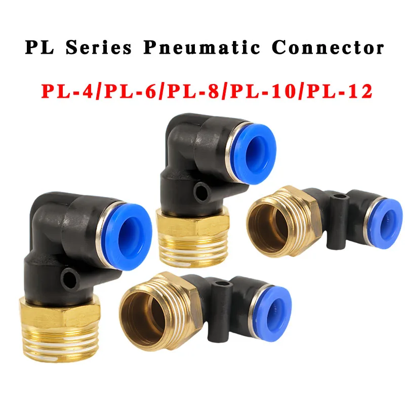 5PCS PL Series Pneumatic Reducing 90 Degree Elbow Fitting Push In OD 4-12mm to Male Thread M5 G1/8 G1/4" Quick Connect Fitting
5PCS PL Series Pneumatic Reducing 90 Degree Elbow Fitting Push In OD 4-12mm to Male Thread M5 G1/8 G1/4" Quick Connect Fitting