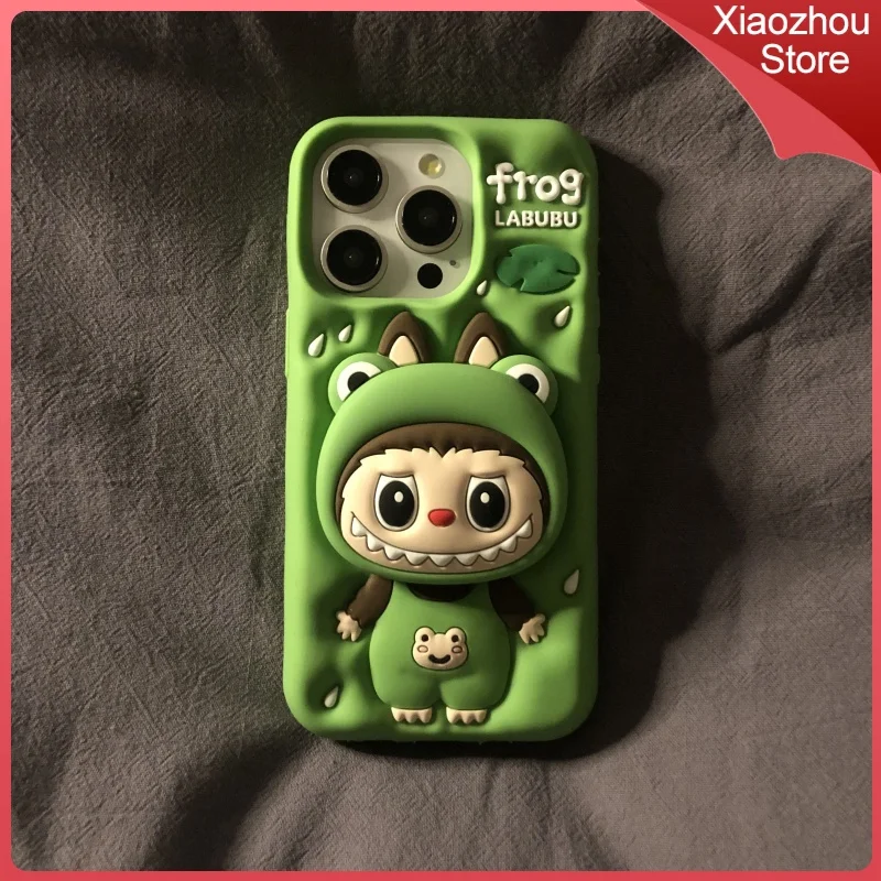 3D Cartoon Cute Labubu Frog Phone Case with Stand Soft Silicone Shockproof Design Compatible with iPhone 16/15/14/13 Pro Max
3D Cartoon Cute Labubu Frog Phone Case with Stand Soft Silicone Shockproof Design Compatible with iPhone 16/15/14/13 Pro Max