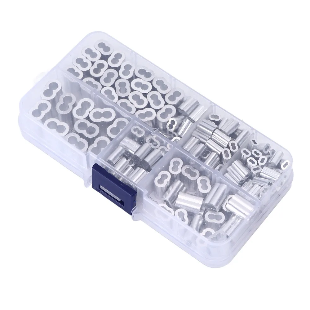 180pcs Universal Fit Aluminum Crimping Loop Sleeve Kit 6‑Size Wire Rope Cable Double Barrel Ferrule Universal Application
180pcs Universal Fit Aluminum Crimping Loop Sleeve Kit 6‑Size Wire Rope Cable Double Barrel Ferrule Universal Application