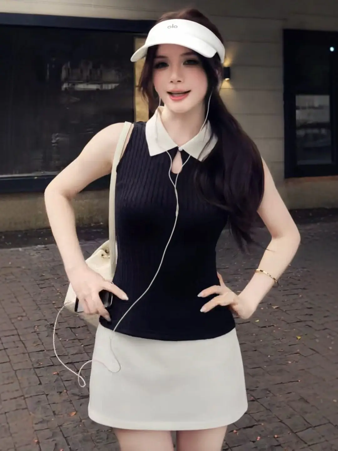 Korean Style High Waist Knitted Sleeveless Neck Two-Piece Set Women Summer Sporty Black White Half Skirt Ensemble
Korean Style High Waist Knitted Sleeveless Neck Two-Piece Set Women Summer Sporty Black White Half Skirt Ensemble