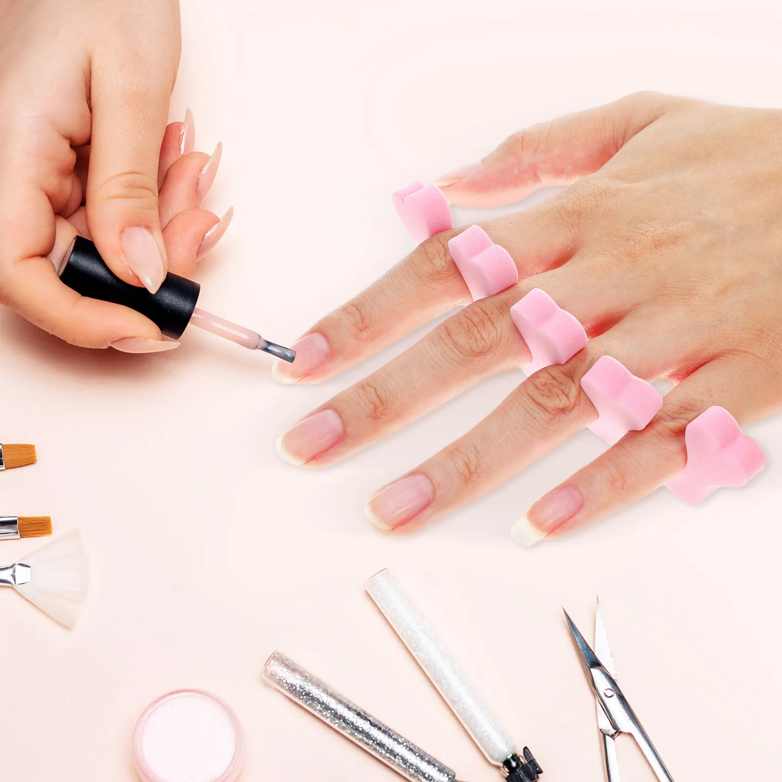100Pairs Toe Separators Soft Sponge Pedicure Toe Dividers for Women Nail Polish Application Portable for Travel Home
100Pairs Toe Separators Soft Sponge Pedicure Toe Dividers for Women Nail Polish Application Portable for Travel Home