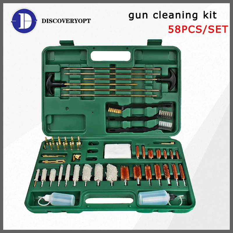 Universal Hunting Gun Cleaning Tool box Professional Rifle Pistol Cleaner Brush Support all calibers Gun cleaning kit bag AK47
Universal Hunting Gun Cleaning Tool box Professional Rifle Pistol Cleaner Brush Support all calibers Gun cleaning kit bag AK47