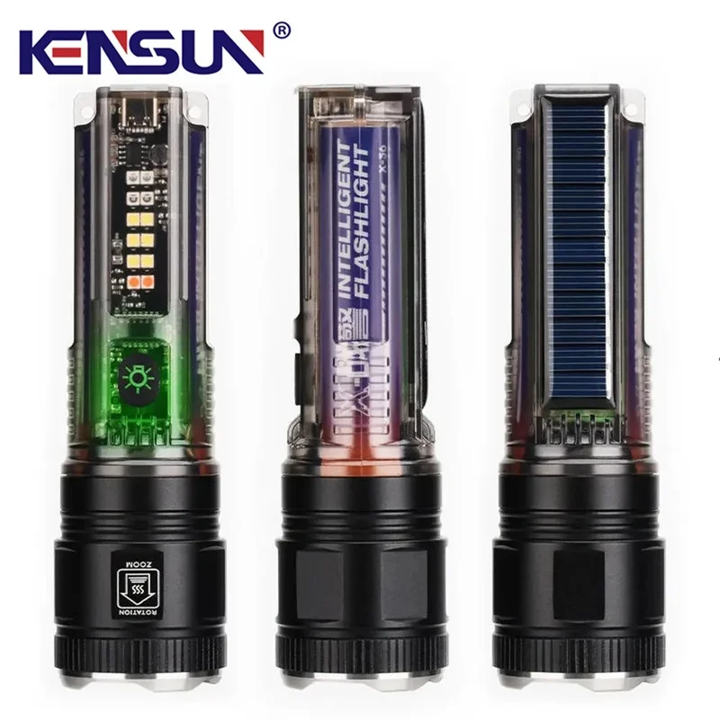 Solar USB Rechargeable LED Flashlight Lantern, Long Range Spotlight with Tactical Torch, Strong Light and Outdoor Warning Lamp
Solar USB Rechargeable LED Flashlight Lantern, Long Range Spotlight with Tactical Torch, Strong Light and Outdoor Warning Lamp