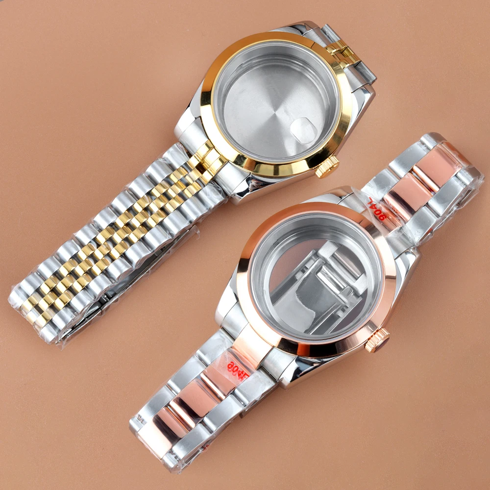 Rose Gold/Gold nh35 36mm 39mm Watch Case Fit DATEJUST NH35 NH36 Movement Waterproof Flat Edge Watch Case Jubilee/Oyster Bracelet
Rose Gold/Gold nh35 36mm 39mm Watch Case Fit DATEJUST NH35 NH36 Movement Waterproof Flat Edge Watch Case Jubilee/Oyster Bracelet