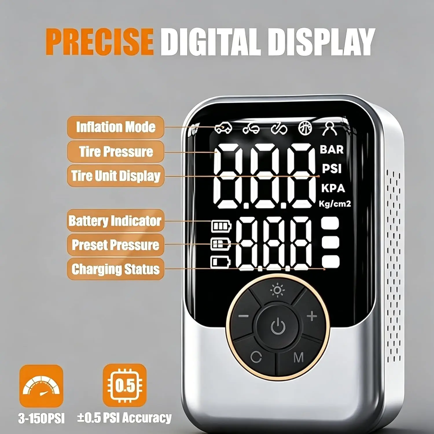 Portable Air Pump Wireless Car Tire Inflator Electric Air Compressor LCD Display Air Injector for Bike Car Motorcycle Tyre Ball
Portable Air Pump Wireless Car Tire Inflator Electric Air Compressor LCD Display Air Injector for Bike Car Motorcycle Tyre Ball