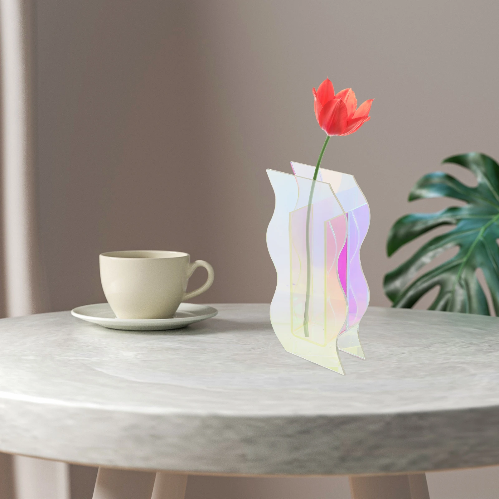 Acrylic Vase Transparent Colorful Wave Shaped Floral Arranging Dried Flower Container Home Decor Geometric Design Cool
Acrylic Vase Transparent Colorful Wave Shaped Floral Arranging Dried Flower Container Home Decor Geometric Design Cool