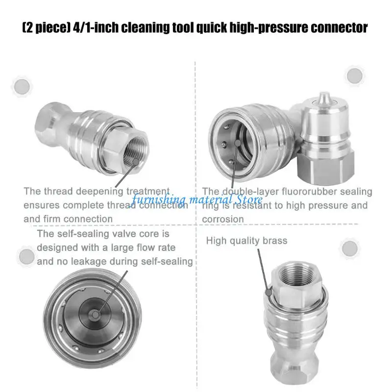 Y5GD Pack of 4 Simple Quick Disconnects Multiple Equipment Setups
Y5GD Pack of 4 Simple Quick Disconnects Multiple Equipment Setups