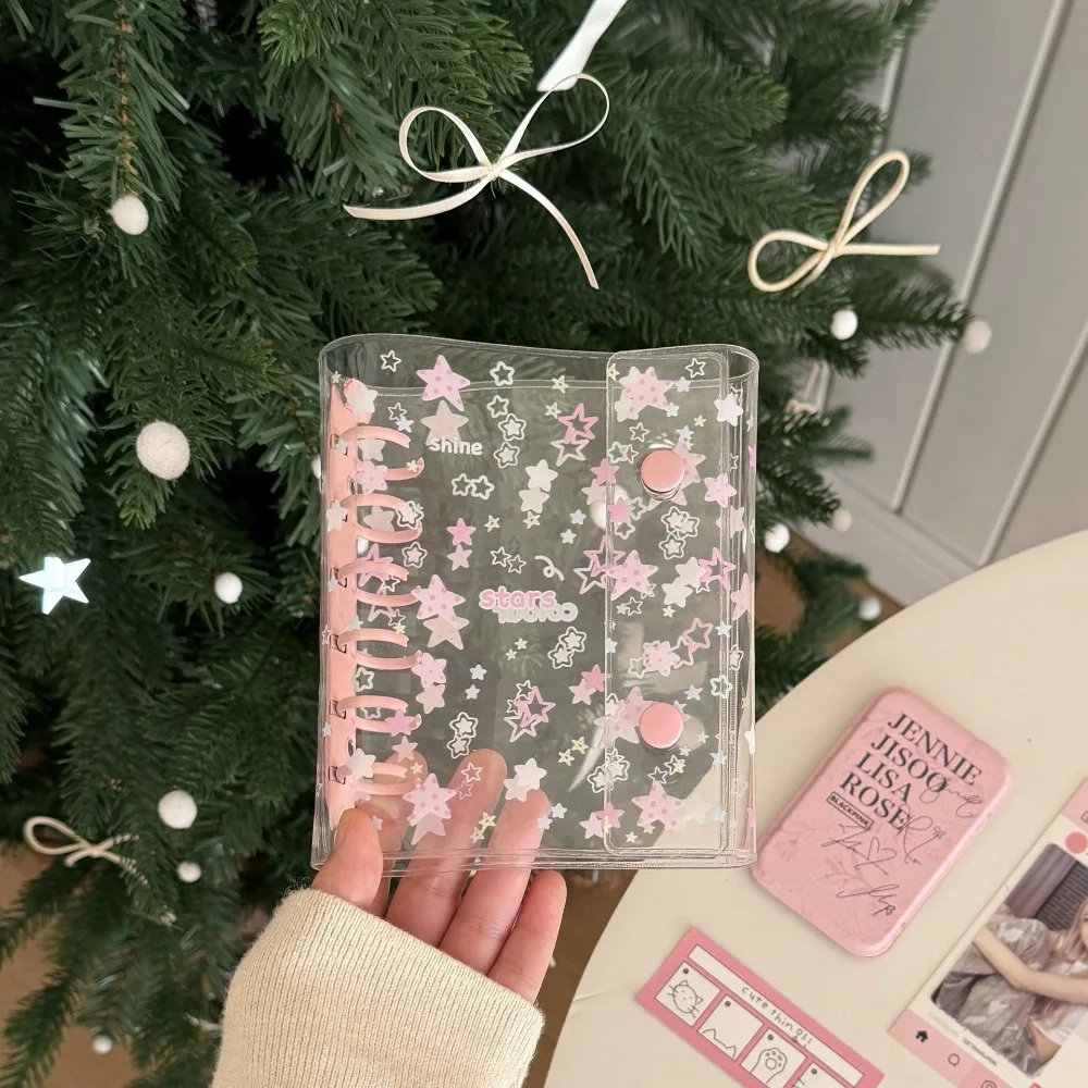 Multi-functional A7 Photo Album PVC Clear Postcards Holder Bow Star Design Loose-leaf Binder Notepads Cover Students
Multi-functional A7 Photo Album PVC Clear Postcards Holder Bow Star Design Loose-leaf Binder Notepads Cover Students