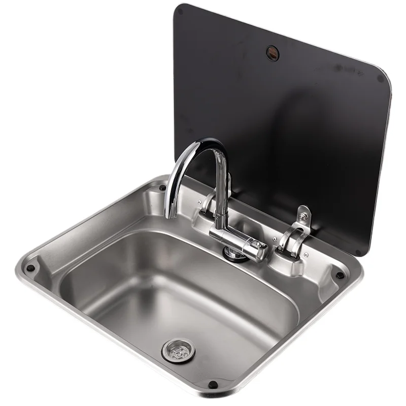 RV Sink Covered Kitchen Washbasin Vegetable Sink Folding Flip Single Slot Stainless Steel Square Water Basin
RV Sink Covered Kitchen Washbasin Vegetable Sink Folding Flip Single Slot Stainless Steel Square Water Basin