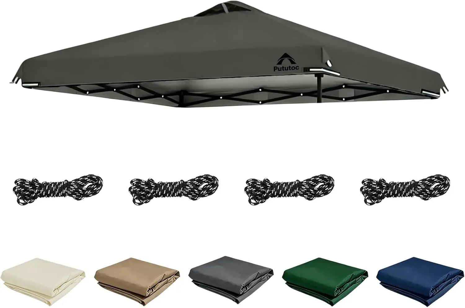 10x10ft Canopy Replacement Top Cover with Air Vent, UV Protected & Waterproof Sun Shade Tent (Top Only) (Dark Gray)
10x10ft Canopy Replacement Top Cover with Air Vent, UV Protected & Waterproof Sun Shade Tent (Top Only) (Dark Gray)