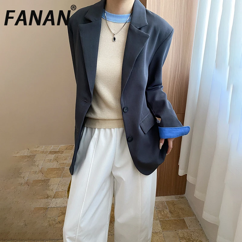 FANAN офисные женские пиджаки контрастного цвета, женские однобортные пиджаки темпераментного кроя, элегантные пальто, мода, новинка осени 2023 года
FANAN офисные женские пиджаки контрастного цвета, женские однобортные пиджаки темпераментного кроя, элегантные пальто, мода, новинка осени 2023 года