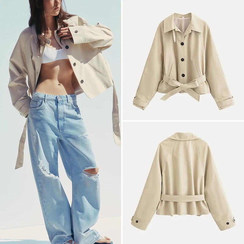 Faionable ort Coat with Belt Long Sve Turn-down Collar Women's Street Sle Windbreaker Z Summer 2025 Polyester F...
Faionable ort Coat with Belt Long Sve Turn-down Collar Women's Street Sle Windbreaker Z Summer 2025 Polyester F...