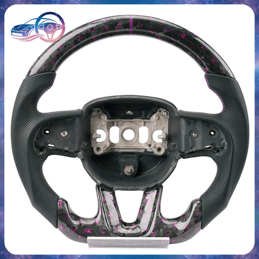 Custom Purple Forged Carbon Steering Wheel for Dodge Challenger Luxury Leather Flat Bottom Design Steering Wheel
Custom Purple Forged Carbon Steering Wheel for Dodge Challenger Luxury Leather Flat Bottom Design Steering Wheel