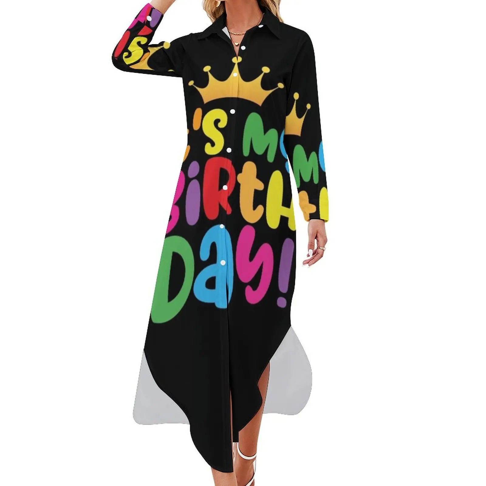 It's My Birthday - Birthday Party Outfit - Birthday Long Sleeved Shirt Dress dress women summer summer dress daily
It's My Birthday - Birthday Party Outfit - Birthday Long Sleeved Shirt Dress dress women summer summer dress daily