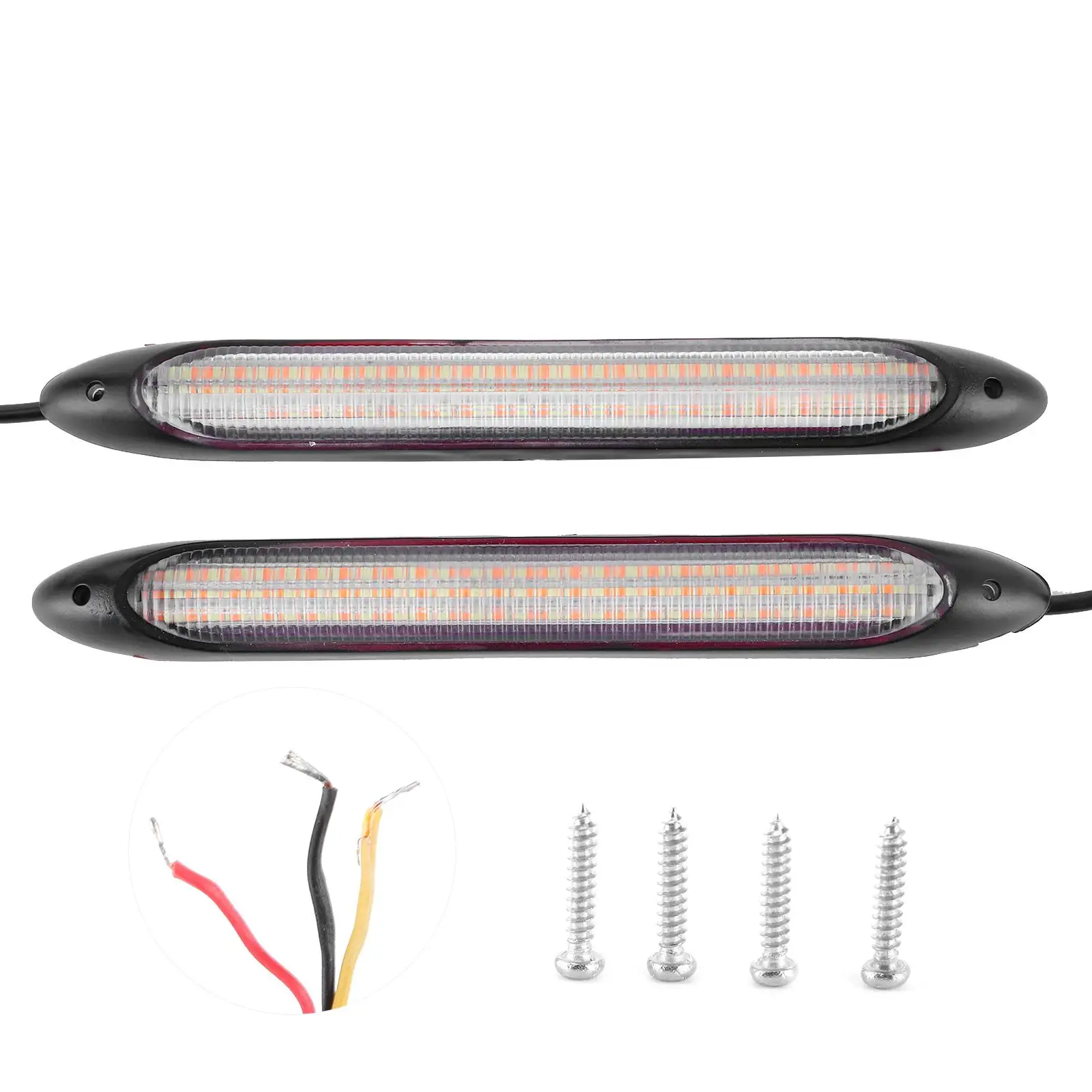 Daytime Running Light Strip Pair of LED Daytime Running Lamp Strip Turn for White Yellow Light Color Waterproof
Daytime Running Light Strip Pair of LED Daytime Running Lamp Strip Turn for White Yellow Light Color Waterproof