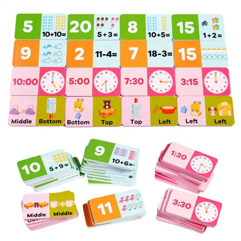 Kindergarten Math Wooden Preschool Educational Set Kindergarten Math Games Time Awareness Word Learning Toy & Interactive Tools
Kindergarten Math Wooden Preschool Educational Set Kindergarten Math Games Time Awareness Word Learning Toy & Interactive Tools