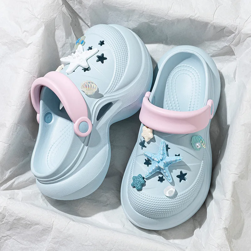 Women's hole shoes women wear one-word beach shoes home cool slippers women's shoes bag head drag
Women's hole shoes women wear one-word beach shoes home cool slippers women's shoes bag head drag