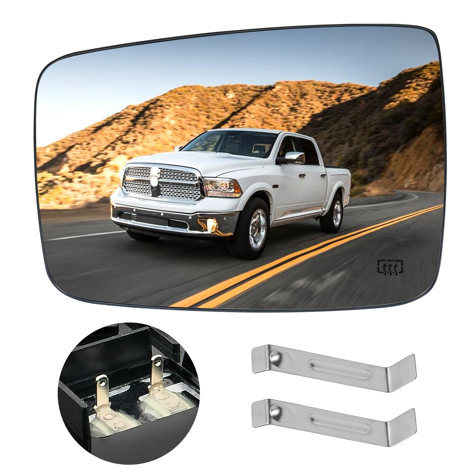 1pc Car Heated Clear Rearview Mirror+Clips Glass Rear View Wing Mirror for Dodge Ram 1500 2500 2013-2018 68079362AA 68079363AA
1pc Car Heated Clear Rearview Mirror+Clips Glass Rear View Wing Mirror for Dodge Ram 1500 2500 2013-2018 68079362AA 68079363AA
