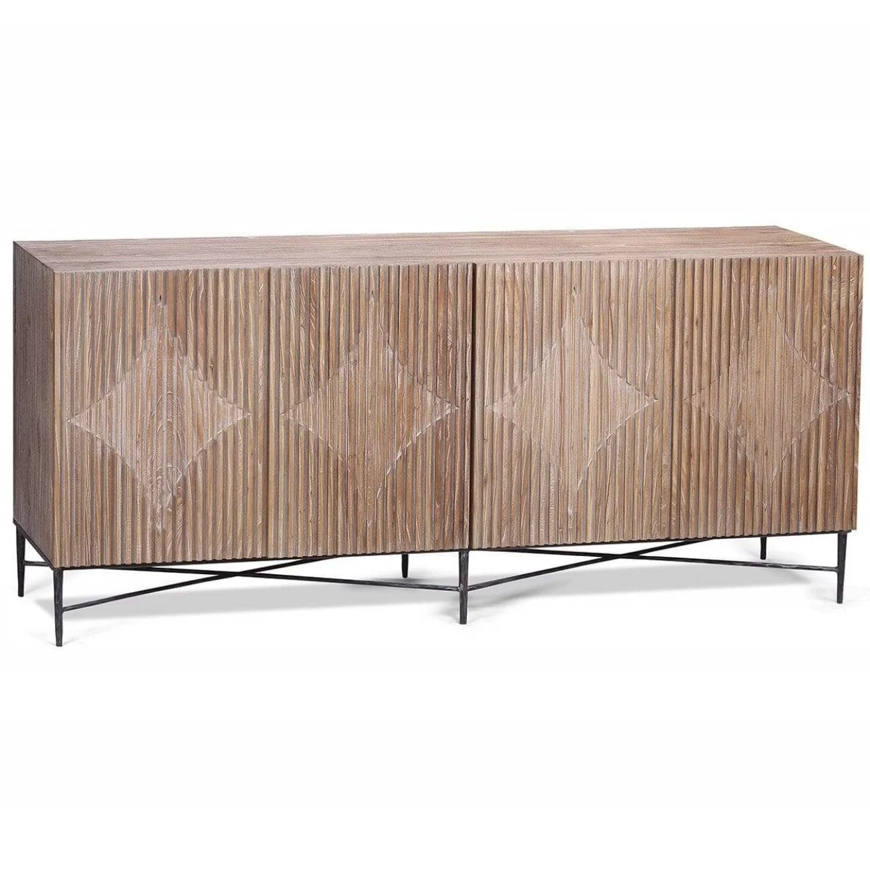 # Natural Color Rustic Wood and Metal Base Sideboard for Living Room
# Natural Color Rustic Wood and Metal Base Sideboard for Living Room