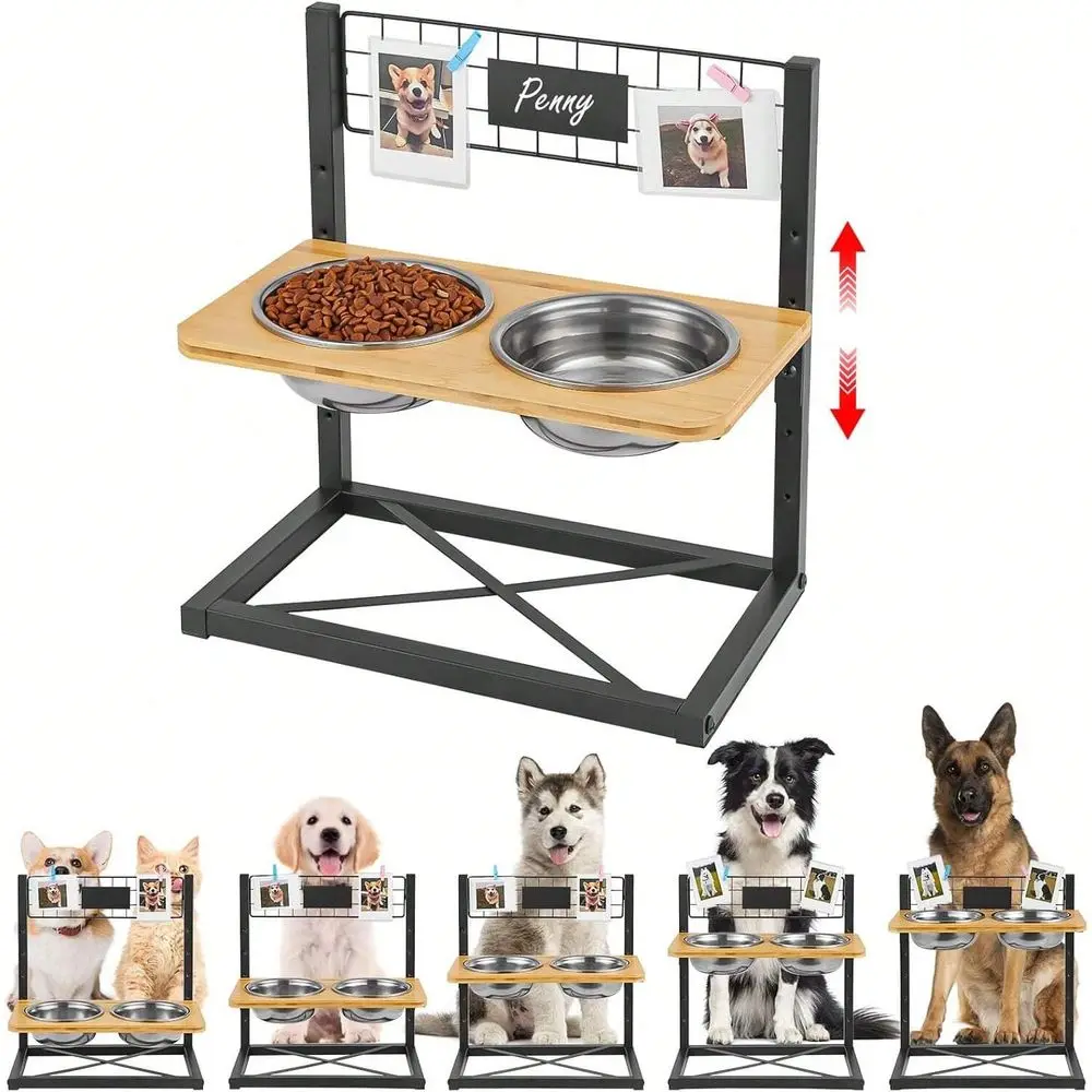 Dog Supplies Dogs Accessories Elevated Dog Bowls With 2 Stainless Steel Dog Food Bowls, Raised Dog Bowl Adjusts To 5 Heights Fro
Dog Supplies Dogs Accessories Elevated Dog Bowls With 2 Stainless Steel Dog Food Bowls, Raised Dog Bowl Adjusts To 5 Heights Fro