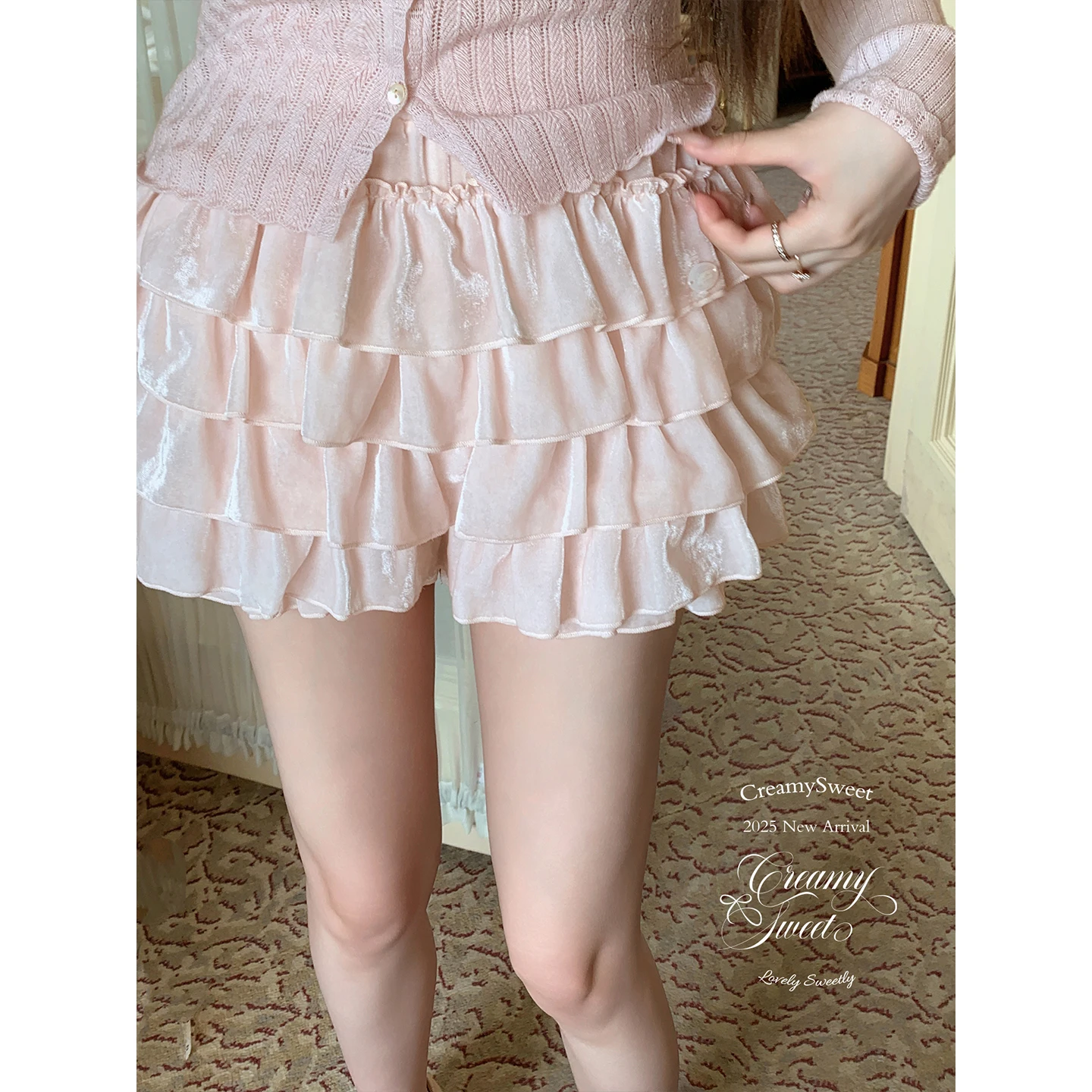 Japanese-style Sweet Cake Hem Short Skirt, Versatile Pink Midi Skirt
Japanese-style Sweet Cake Hem Short Skirt, Versatile Pink Midi Skirt