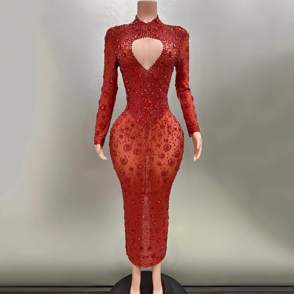 Luxury Flashing Diamonds Red Sexy Sheath Dress Evening Party Dress Bar Nightclub Singer Dancer Performance Costume Stage Wear
Luxury Flashing Diamonds Red Sexy Sheath Dress Evening Party Dress Bar Nightclub Singer Dancer Performance Costume Stage Wear
