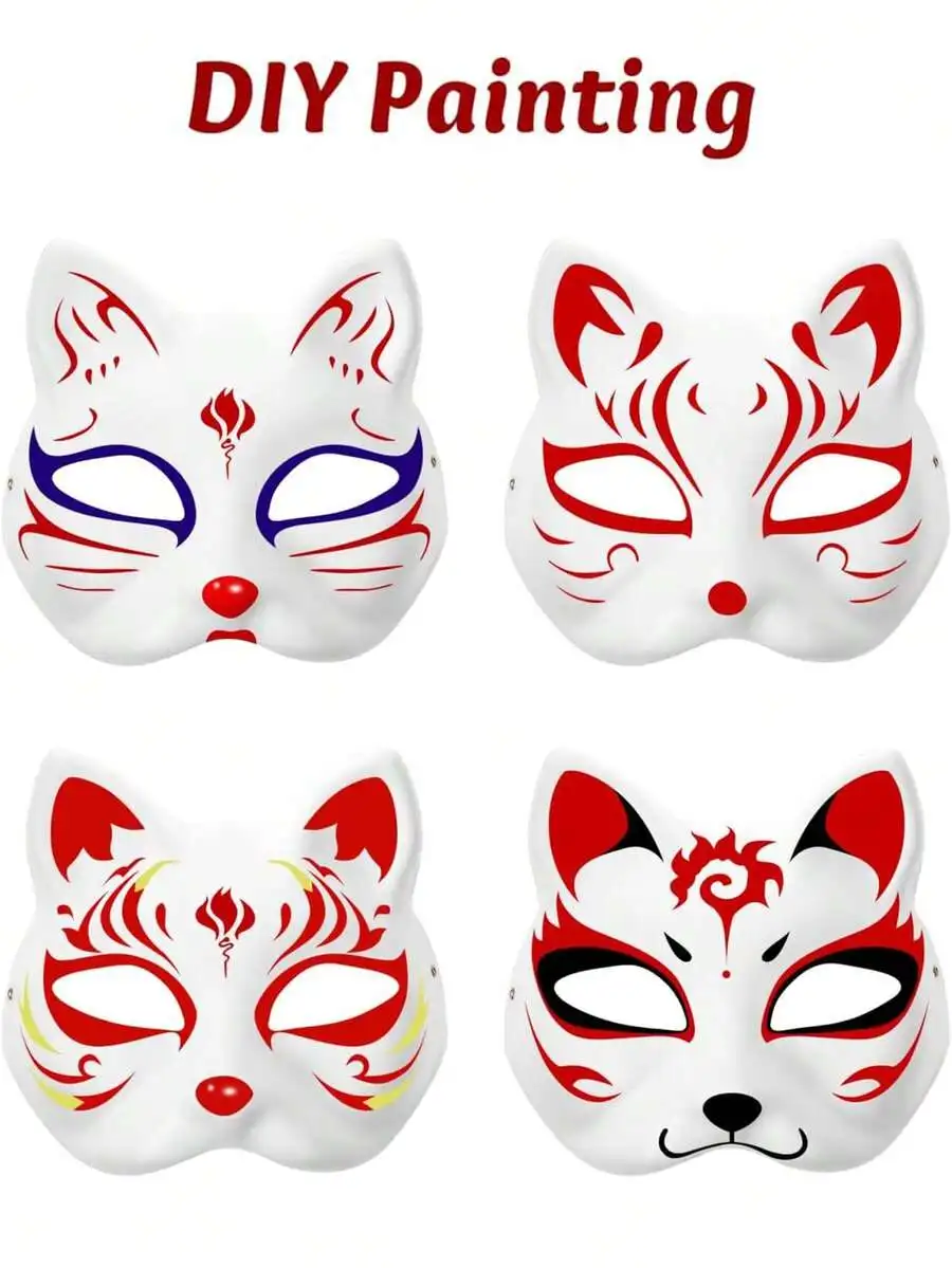 DIY Painting White Cat Fox Mask Blank Half Face Animal Mask For Halloween Masquerade Cosplay Party
DIY Painting White Cat Fox Mask Blank Half Face Animal Mask For Halloween Masquerade Cosplay Party