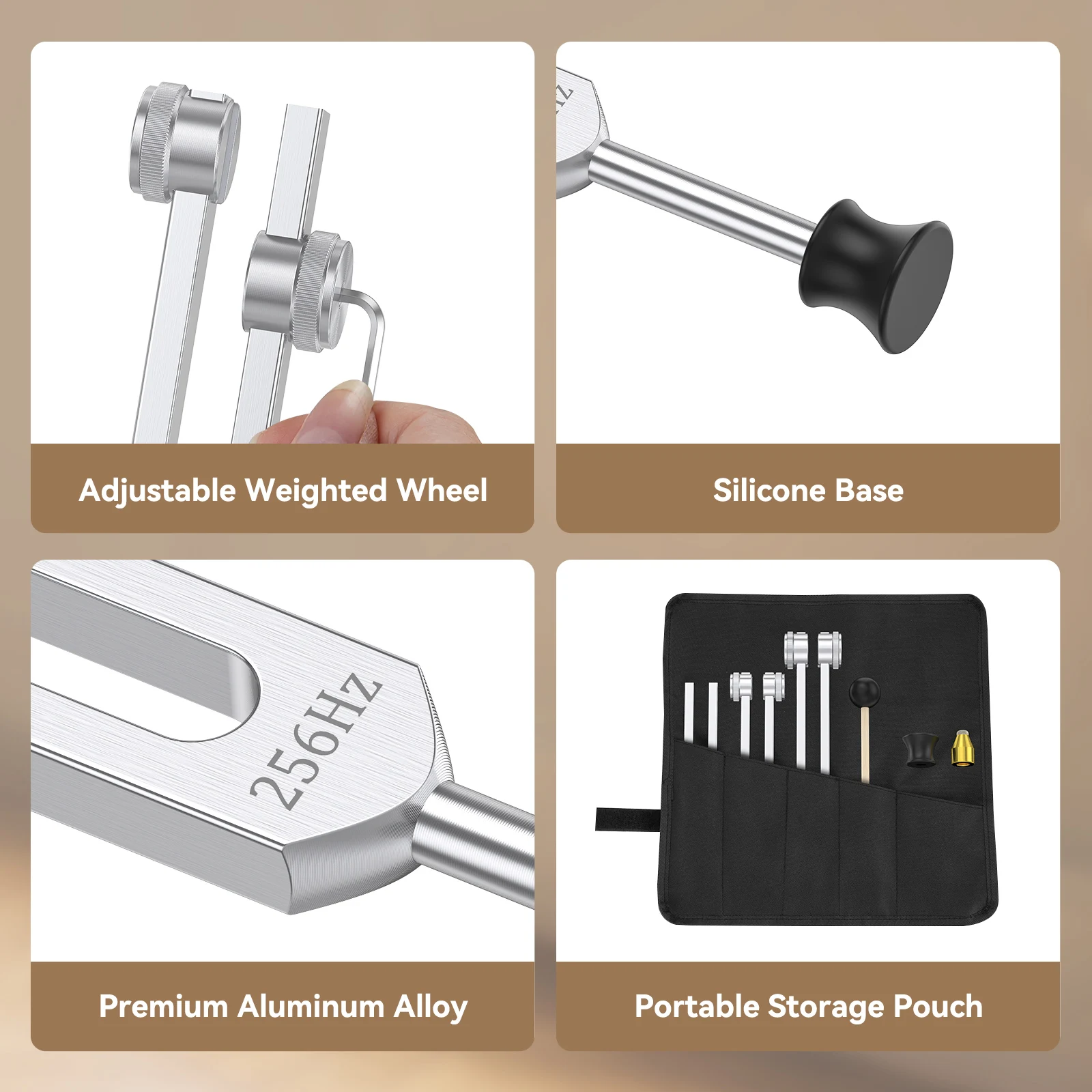 Портативный комплект камертонов для терапии, йоги и настройки инструментов (128/256/512 Гц), легкий алюминий с прочным чехлом для хранения
Портативный комплект камертонов для терапии, йоги и настройки инструментов (128/256/512 Гц), легкий алюминий с прочным чехлом для хранения