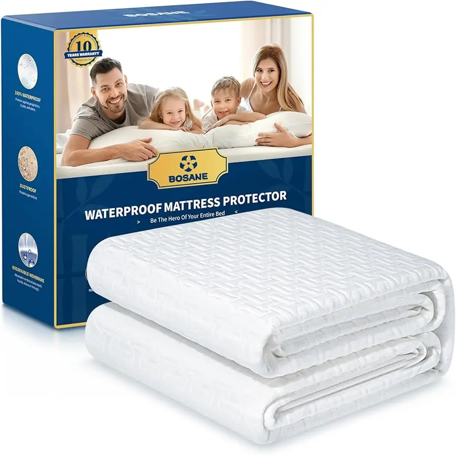 Premium 100% Waterproof King Mattress Protector Breathable Cooling 3D Air Fabric Co er Smooth Soft Hypoallergenic Noiseless Bed 
Premium 100% Waterproof King Mattress Protector Breathable Cooling 3D Air Fabric Co er Smooth Soft Hypoallergenic Noiseless Bed