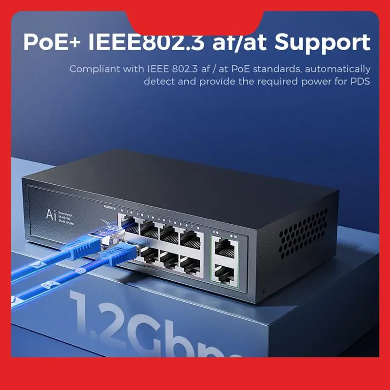 Коммутатор POE 100 Мбит/с Ethernet-коммутатор Разветвитель POE IEEE 802.3Af/At для IP-камеры Беспроводная точка доступа Wi-Fi Маршрутизатор Американская вилка
Коммутатор POE 100 Мбит/с Ethernet-коммутатор Разветвитель POE IEEE 802.3Af/At для IP-камеры Беспроводная точка доступа Wi-Fi Маршрутизатор Американская вилка