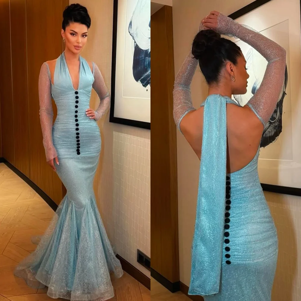 Индивидуальные высококачественные классические длинные платья на пуговицах со складками и лямкой на шее, платья для особых случаев на заказ, современный стиль, доступны размеры
Индивидуальные высококачественные классические длинные платья на пуговицах со складками и лямкой на шее, платья для особых случаев на заказ, современный стиль, доступны размеры