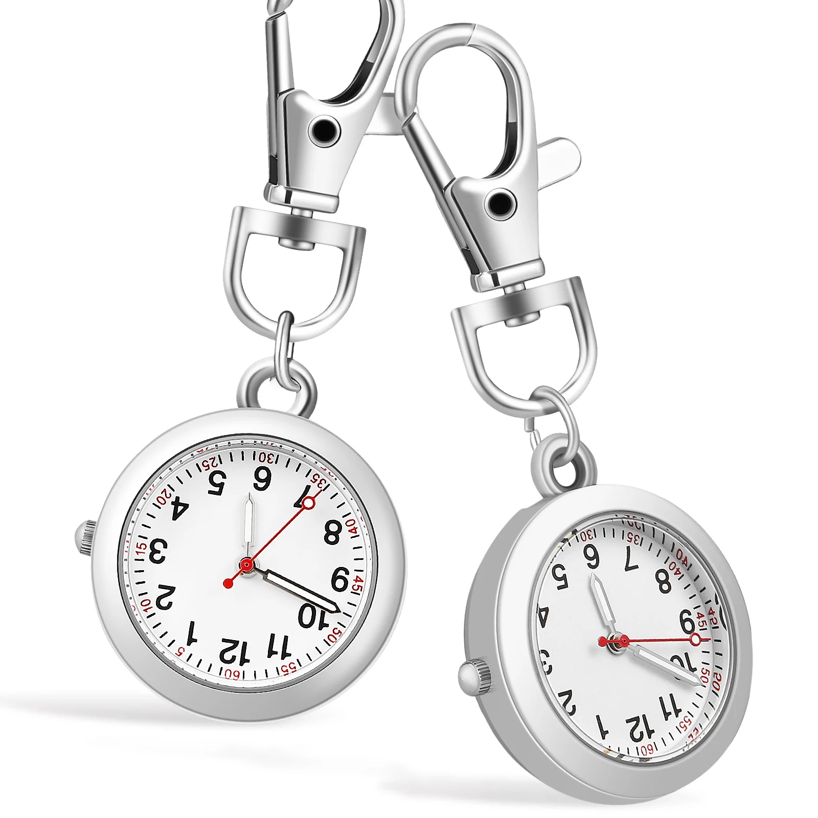 2 pcs Nurse Watches Luminous Pointer Pocket Hanging Keychain Buckle Watch For Doctors Medical On Women Men
2 pcs Nurse Watches Luminous Pointer Pocket Hanging Keychain Buckle Watch For Doctors Medical On Women Men