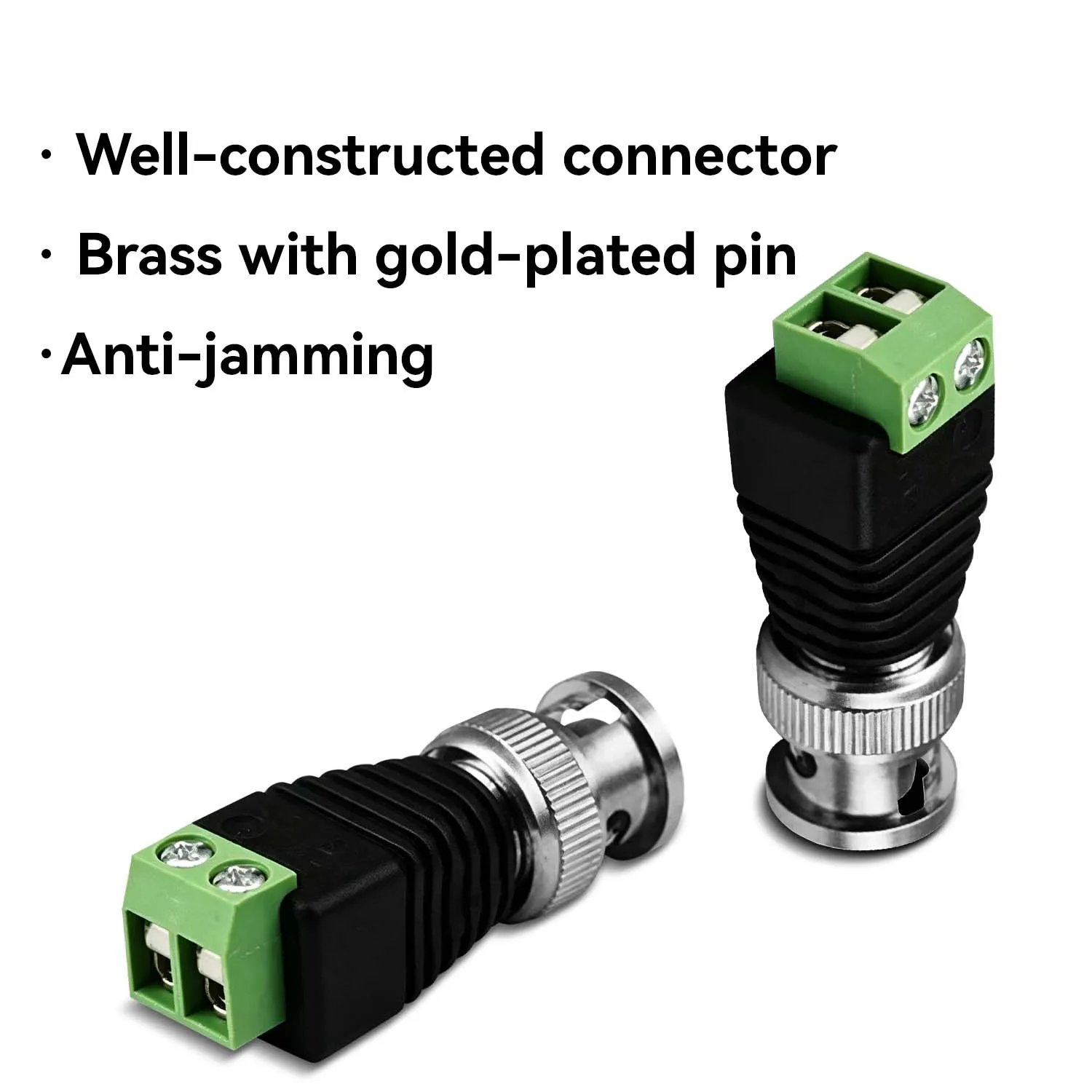 5/10/20PCS Male Metal BNC CCTV Connectors with DC Connector Screw Terminal For CCTV Surveillance Camera Coax/Cat5/Cat6 Cables
5/10/20PCS Male Metal BNC CCTV Connectors with DC Connector Screw Terminal For CCTV Surveillance Camera Coax/Cat5/Cat6 Cables