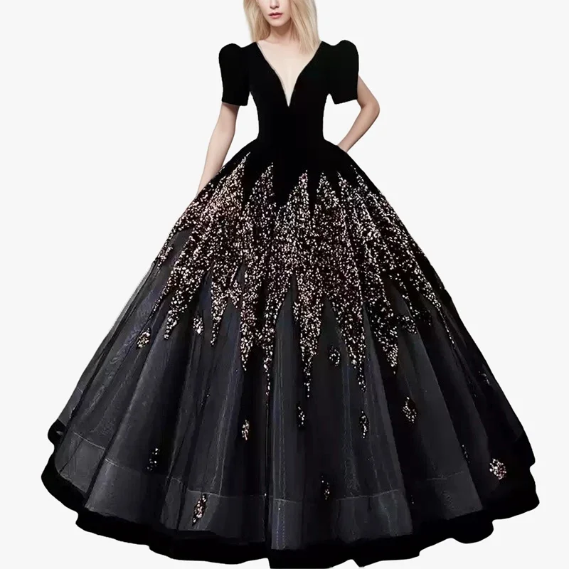 Вечерние платья Quinceanera Платья для женщин 2024 Тюль с v-образным вырезом и короткими рукавами Вечернее платье
Вечерние платья Quinceanera Платья для женщин 2024 Тюль с v-образным вырезом и короткими рукавами Вечернее платье