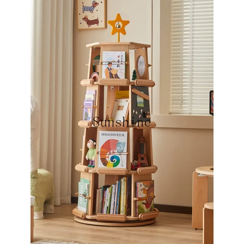 Children's rotating bookshelf 360-degree solid wood picture book rack floor-to-ceiling storage display cabinet
Children's rotating bookshelf 360-degree solid wood picture book rack floor-to-ceiling storage display cabinet