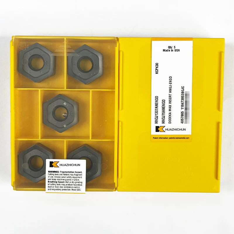 HUAZHICHUN 5pcs HNGJ1307ANENGD KCPK30 Hexagonal double-sided milling cutter for processing high hard materials
HUAZHICHUN 5pcs HNGJ1307ANENGD KCPK30 Hexagonal double-sided milling cutter for processing high hard materials