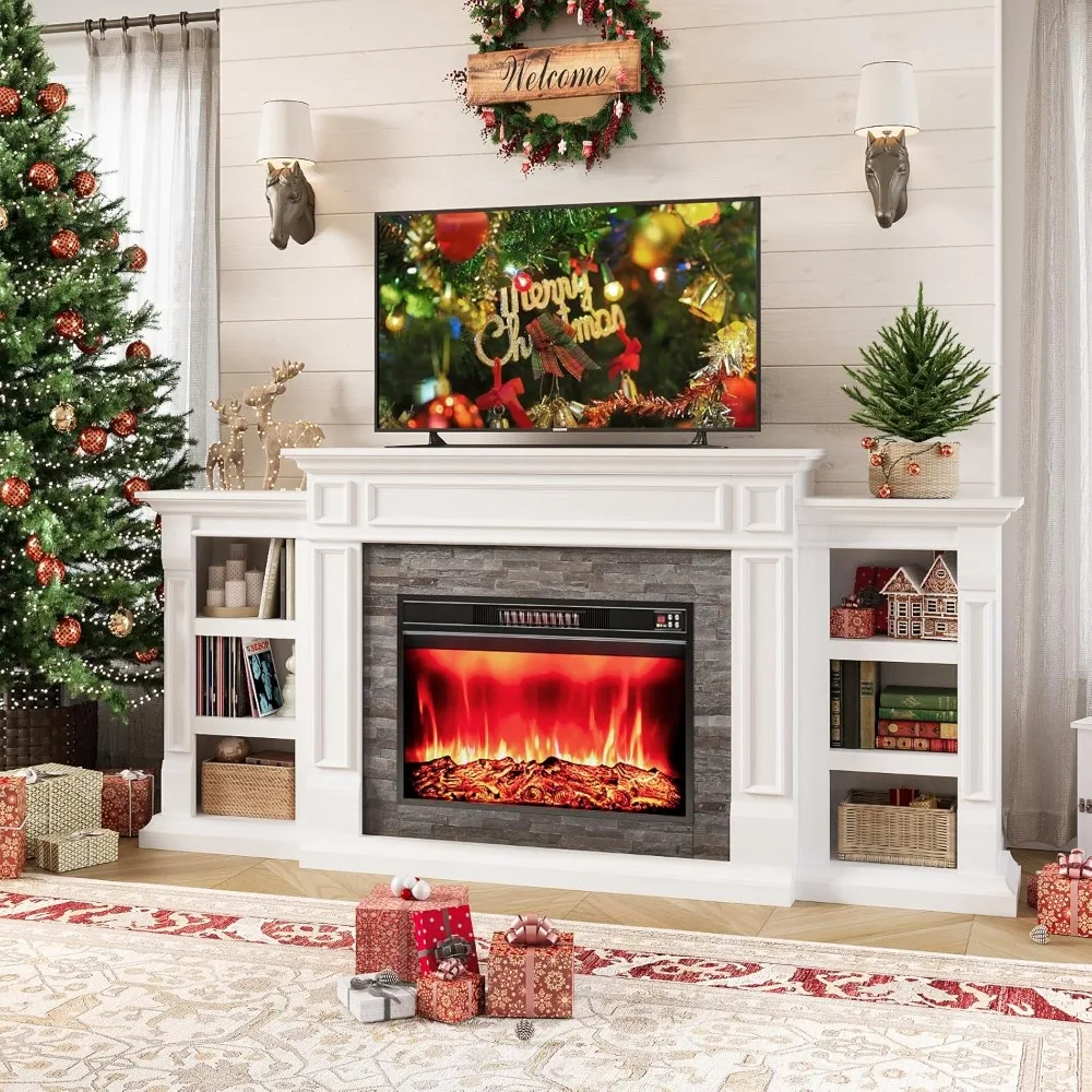 Electric Fireplace with Mantel, Fireplace TV Stand for TVs Up , Modern Entertainment Center with Storage
Electric Fireplace with Mantel, Fireplace TV Stand for TVs Up , Modern Entertainment Center with Storage