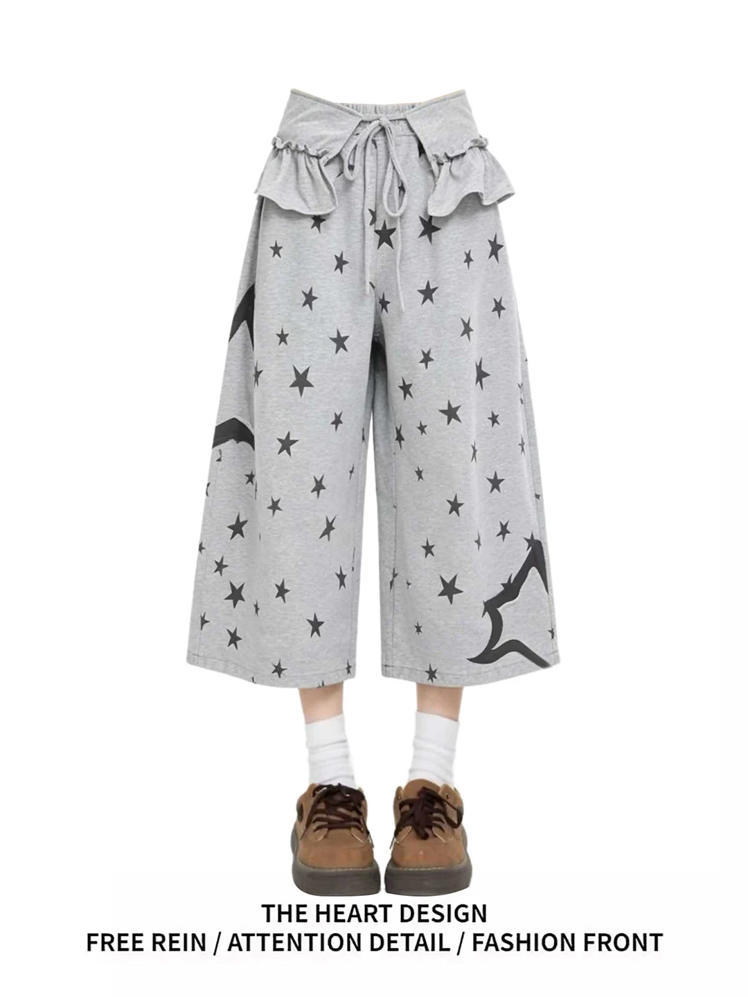 American Retro Star Loose Casual Pants Women's Seven-Foot Wide Leg Pants Slimming High Waist Polyester Fiber Straight Cut
American Retro Star Loose Casual Pants Women's Seven-Foot Wide Leg Pants Slimming High Waist Polyester Fiber Straight Cut