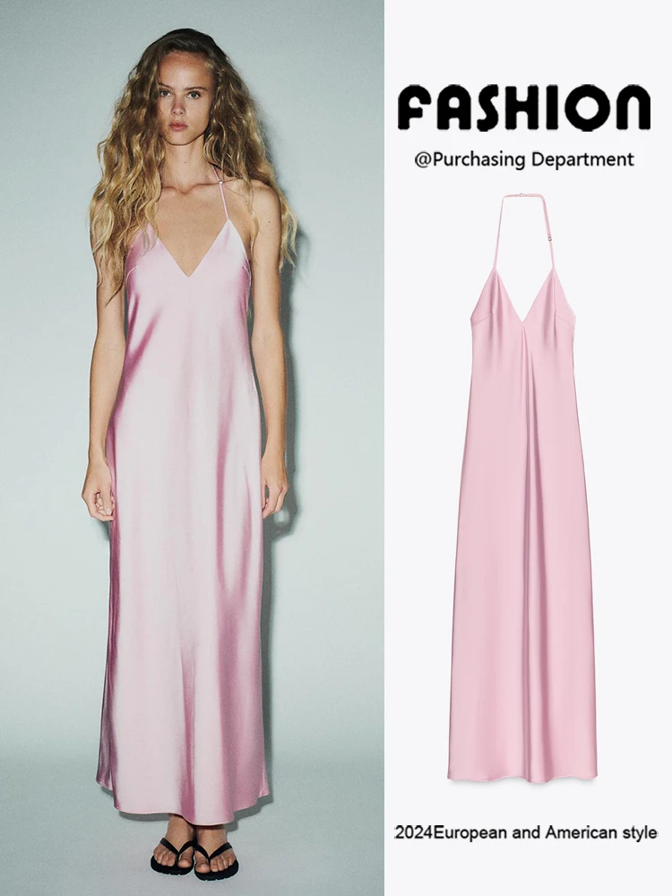Summer New Sexy Bal Svel Silk Satin Midi Dr Women's Faionable Gown Zipper Sweet Waist Long Skirt without Sve
Summer New Sexy Bal Svel Silk Satin Midi Dr Women's Faionable Gown Zipper Sweet Waist Long Skirt without Sve