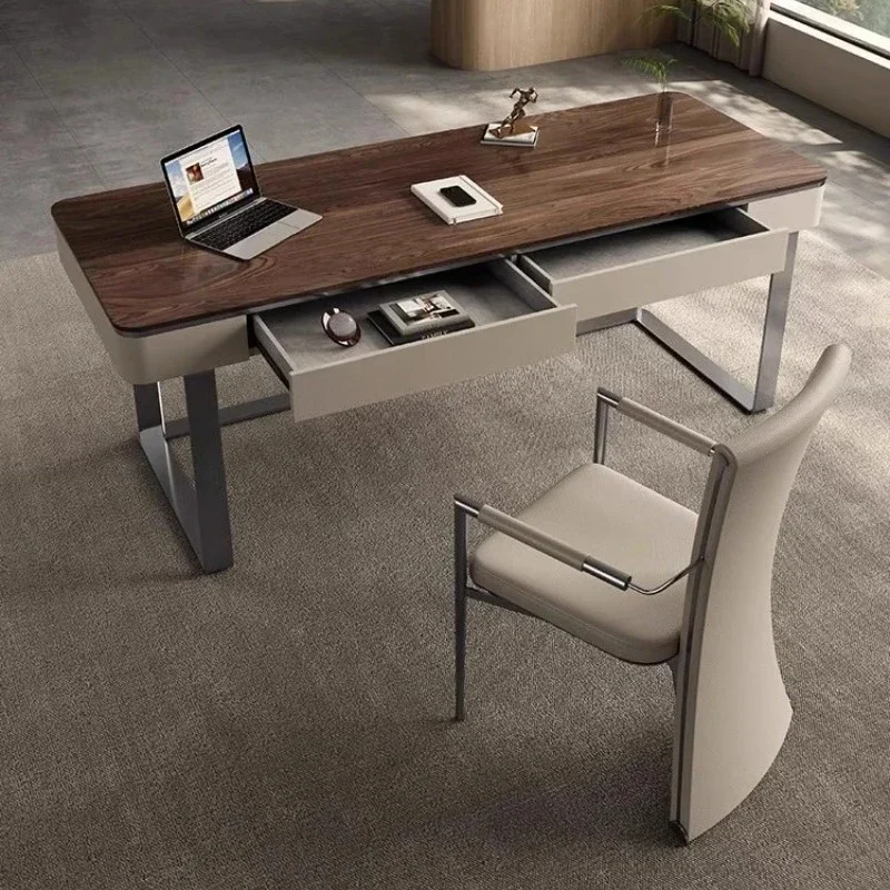 Italian walnut office desk home modern writing desk computer desk
Italian walnut office desk home modern writing desk computer desk