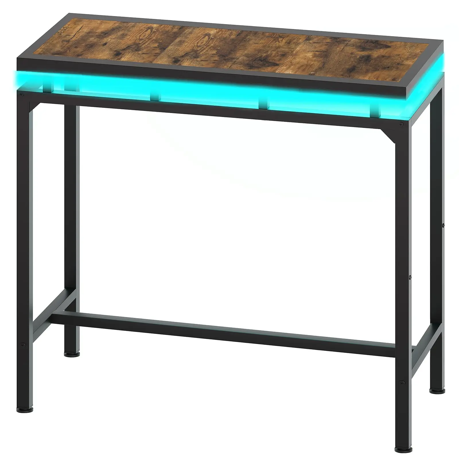 Modern LED Bar Table With Wood Top And Black Metal Frame For Pub Living Room Dining Use
Modern LED Bar Table With Wood Top And Black Metal Frame For Pub Living Room Dining Use
