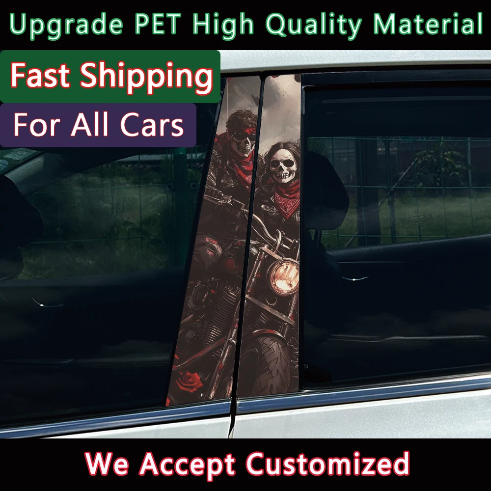 1/2pcs Gothic style skeleton couple Car B Pillar Sticker Waterproof Center Column Cover Scratches Sunscreen Car Accessories
1/2pcs Gothic style skeleton couple Car B Pillar Sticker Waterproof Center Column Cover Scratches Sunscreen Car Accessories