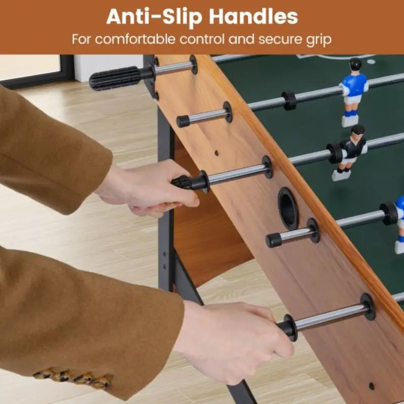 Foosball Table Competition Full Size Soccer Game Table with 22 Players-Natural
Foosball Table Competition Full Size Soccer Game Table with 22 Players-Natural