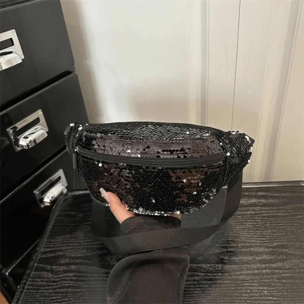Leisure Glitter Sequin Waist Packs Lightweight Wide Shoulder Strap Zipper Crossbody Bag Phone Pack Versatile Chest Bag Travel
Leisure Glitter Sequin Waist Packs Lightweight Wide Shoulder Strap Zipper Crossbody Bag Phone Pack Versatile Chest Bag Travel