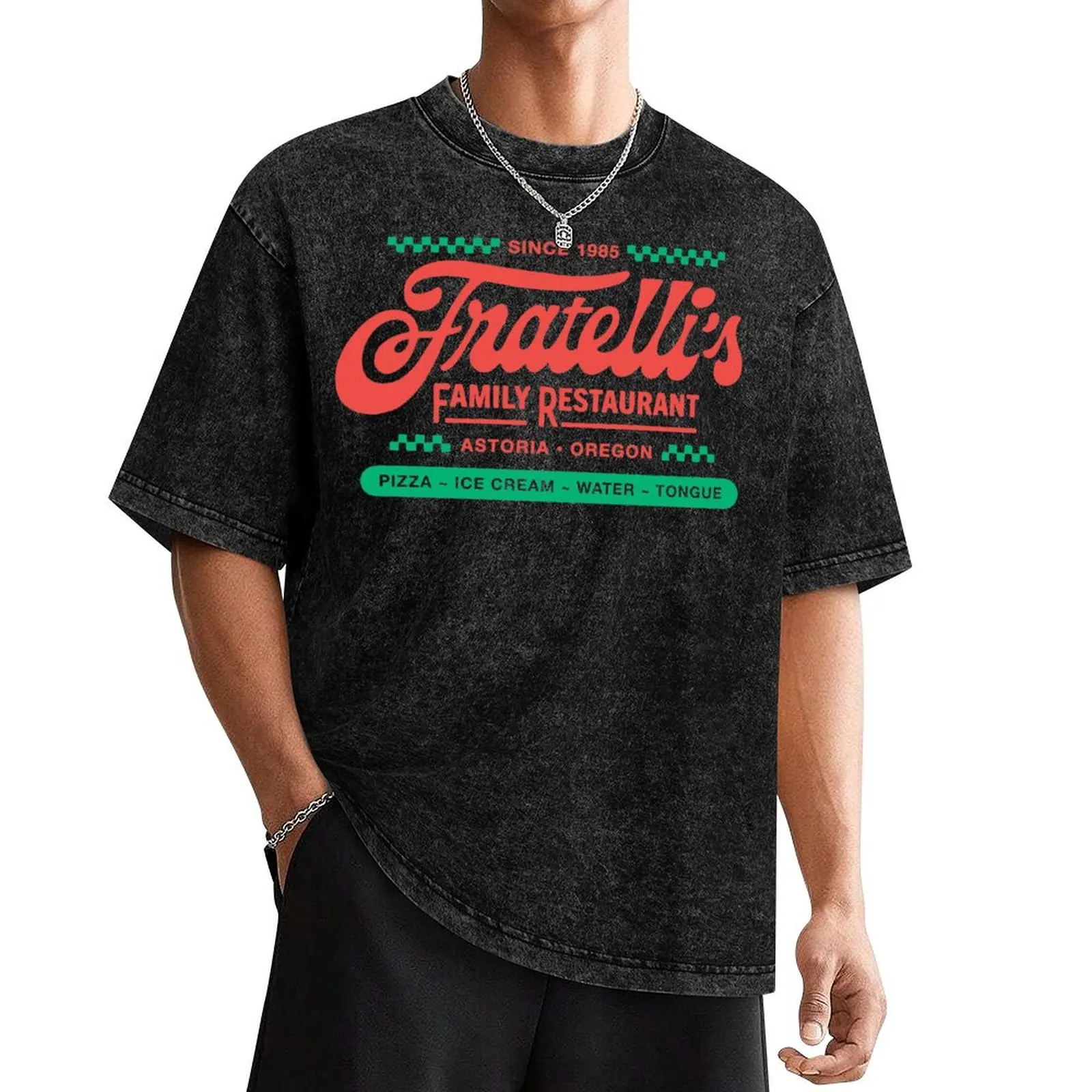 Fratelli's Restaurant Goonies Astoria Oregon T-Shirt man clothes funny costumes customs black t shirts for men
Fratelli's Restaurant Goonies Astoria Oregon T-Shirt man clothes funny costumes customs black t shirts for men