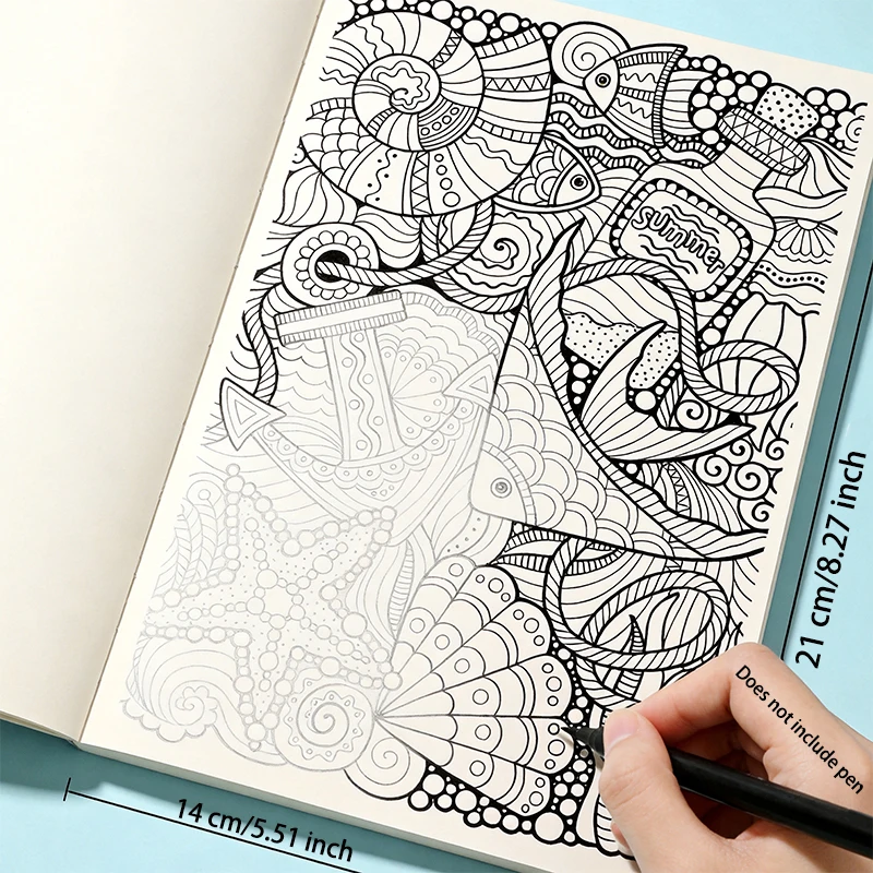 A Hand Drawn Coloring Book for Adults To Relieve Anxiety and Calm Down, A Copy Line Drawing Coloring Book 24 Pages Excluding Pen
A Hand Drawn Coloring Book for Adults To Relieve Anxiety and Calm Down, A Copy Line Drawing Coloring Book 24 Pages Excluding Pen
